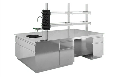 Bench-mounted reagent rack stainless Steel lab bench 