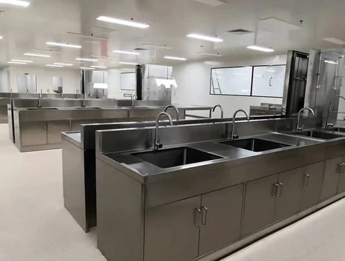 Multi-sinks Stainless Steel Lab Bench 