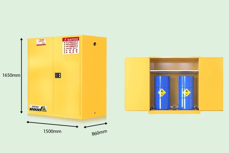 110 Gallon Flammable Drum Storage Cabinet - H1650*W1500*D860MM