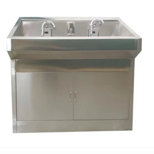 304 Stainless Steel Corner Medical Wash Basin Single and Double for Hospital