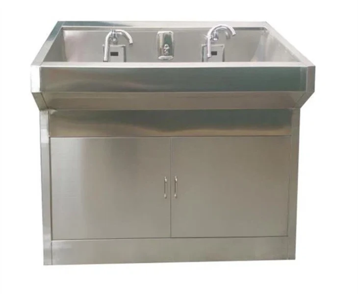304 Stainless Steel Corner Medical Wash Basin Single and Double for Hospital