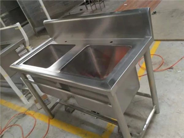 304 Stainless Steel Corner Medical Wash Basin Single and Double for Hospital