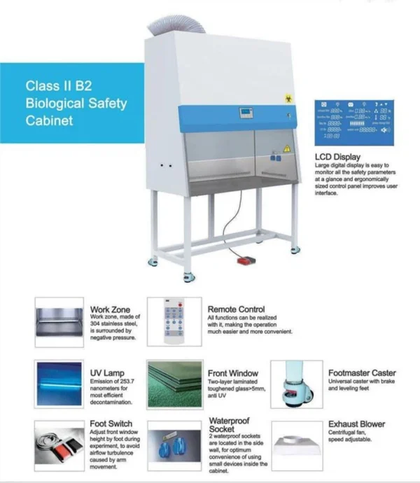 Class II B2 Biological Safety Cabinet for Laboratory