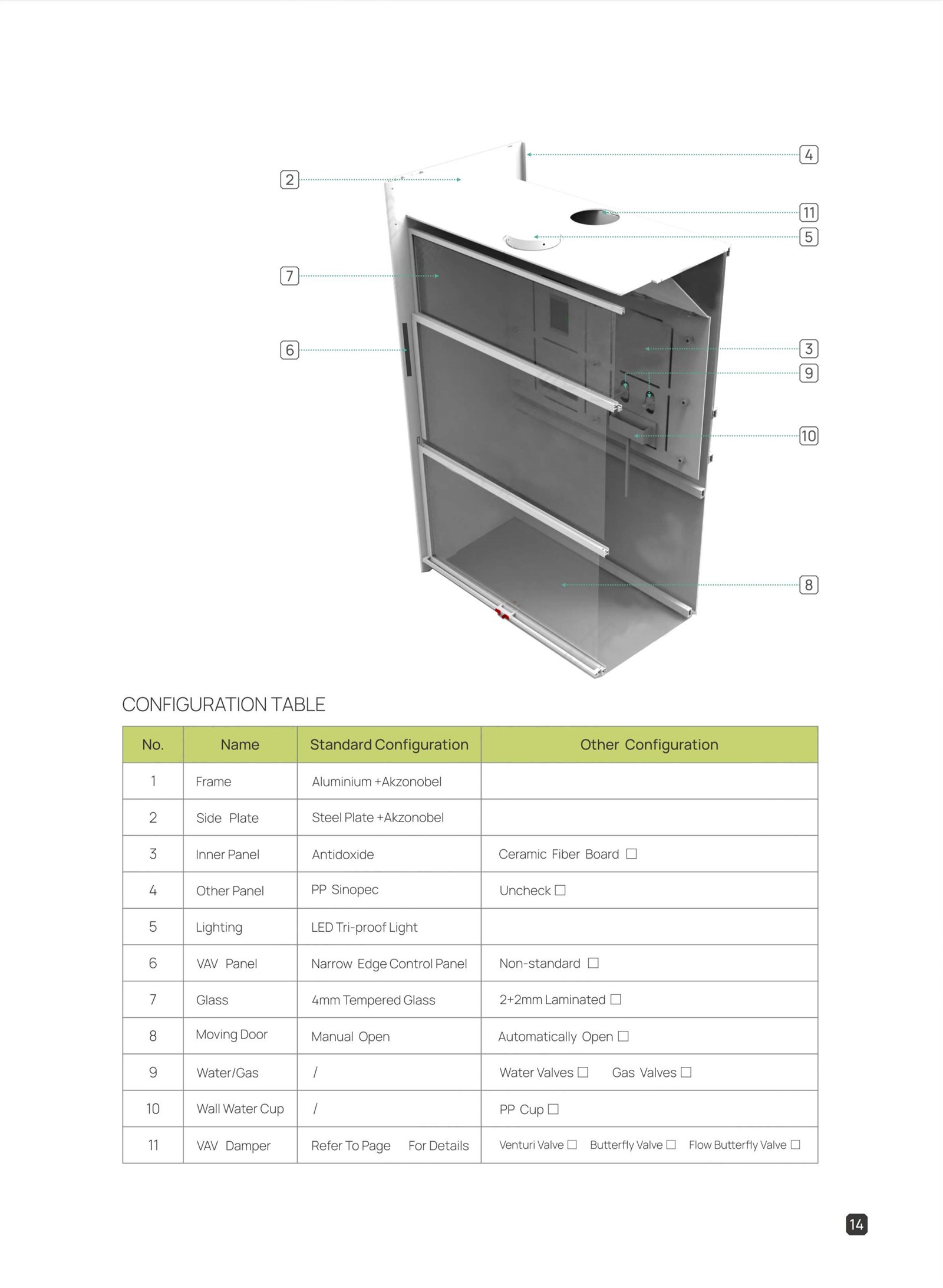 Walk-In Fume Hood Specification