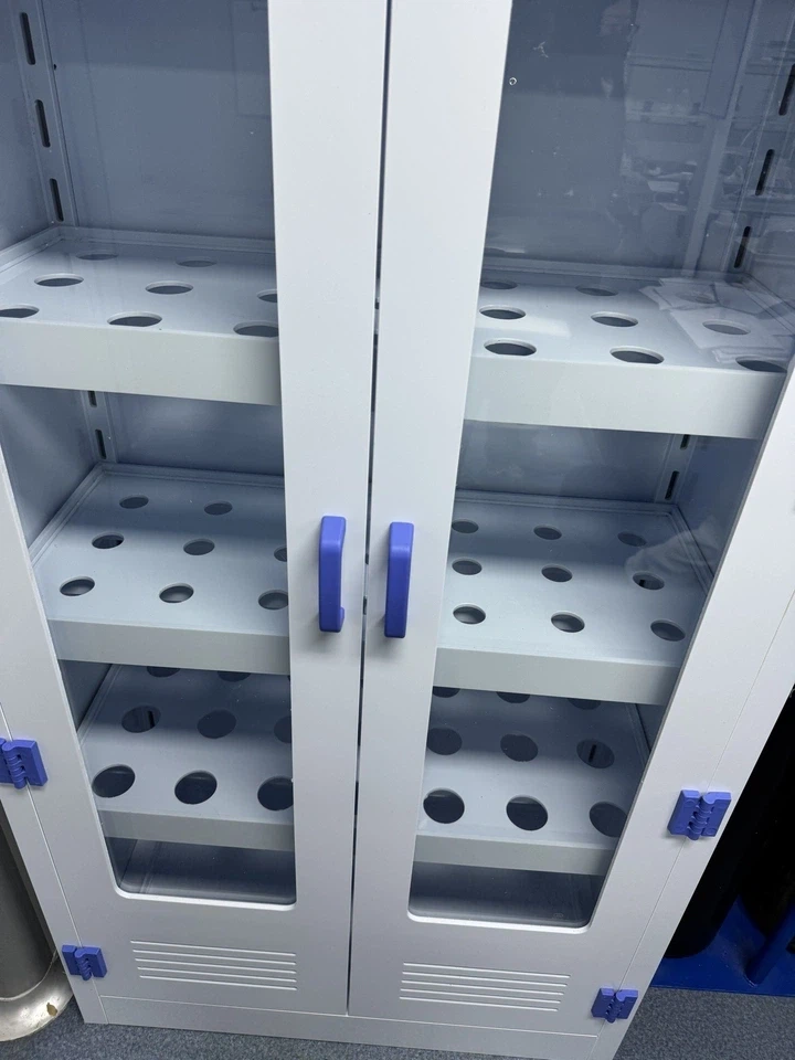 Polypropylene Lab Glassware Vessel Storage Cabinet with Perforated Shelves