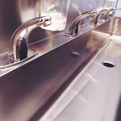 304 Stainless Steel Corner Medical Wash Basin Single and Double for Hospital