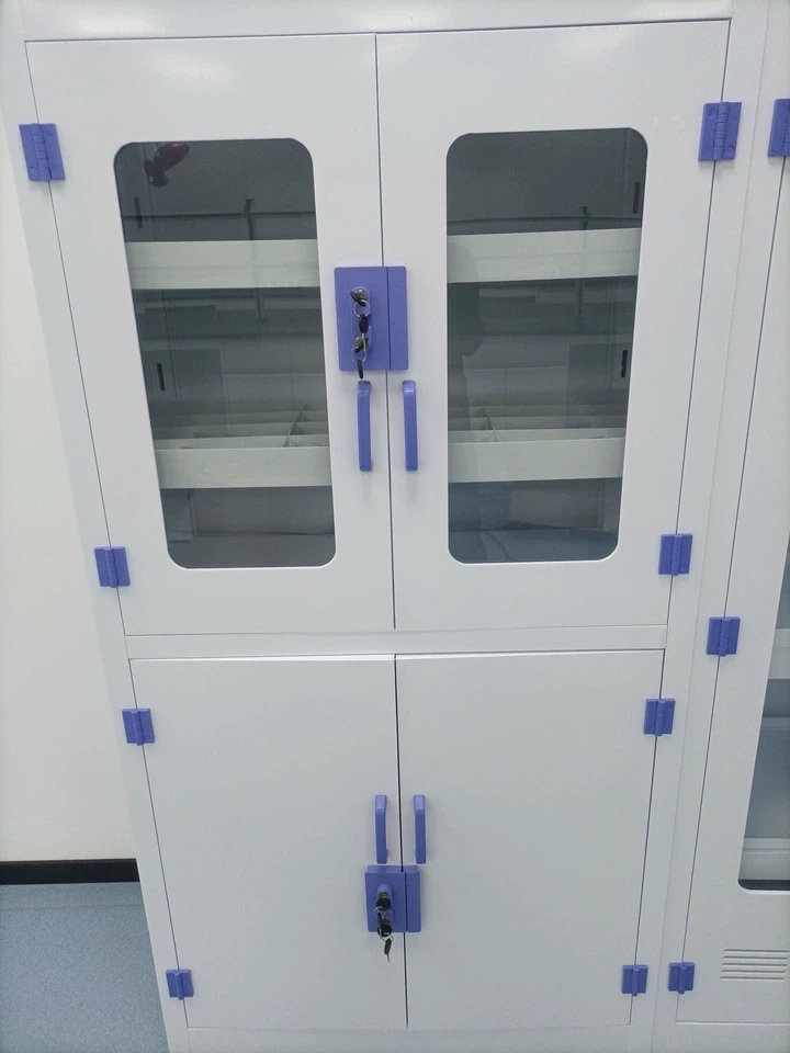 Polypropylene Lab Glassware Vessel Storage Cabinet with Perforated Shelves